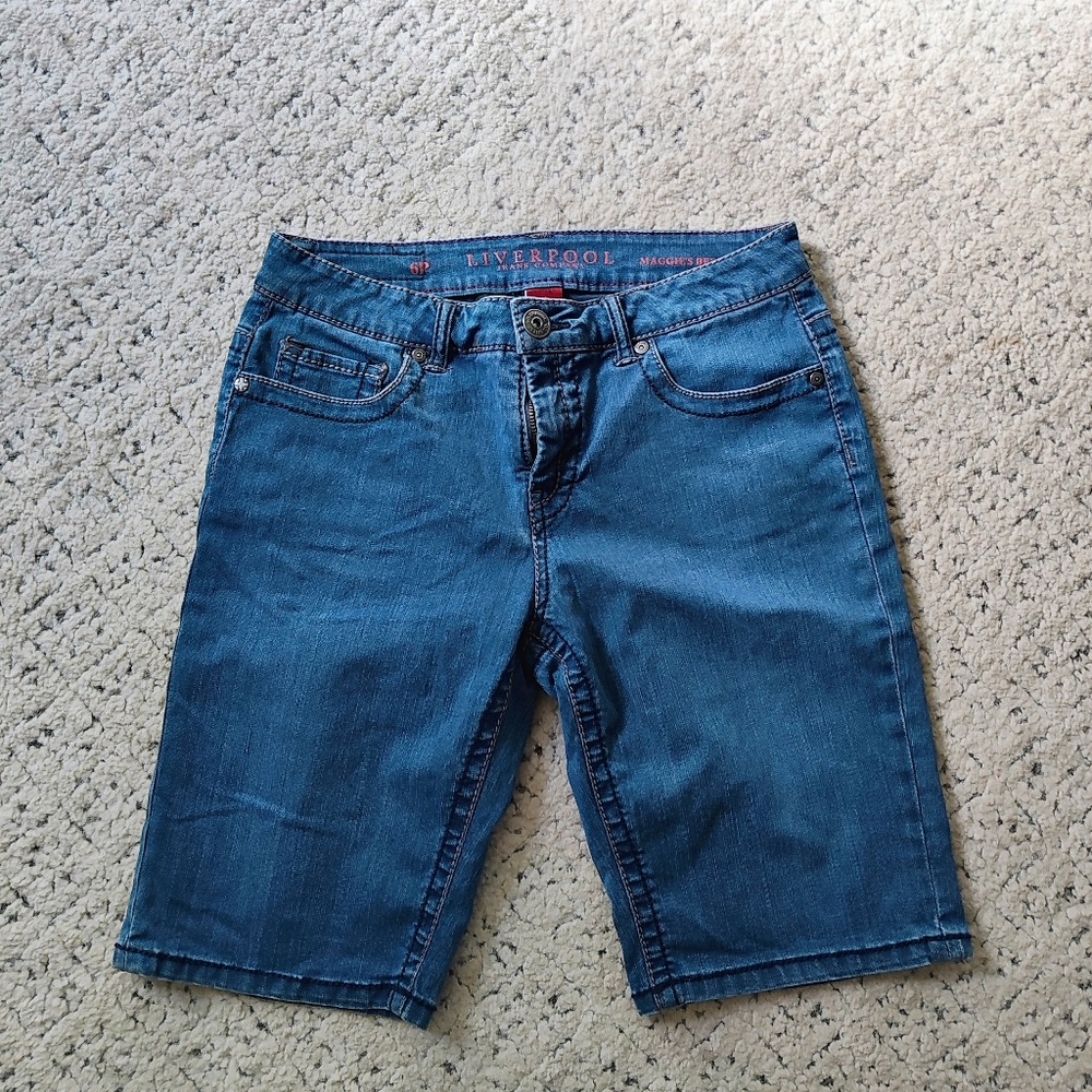 Liverpool 6P Maggie's Bermuda Denim Shorts